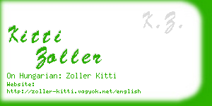 kitti zoller business card